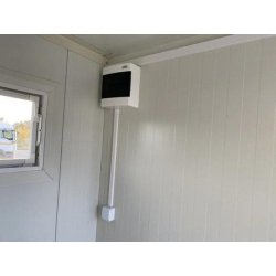 Double conteneur sanitaire avec dépôt de déchets - Cabine de toilettes neuve avec réservoir à déchets - Cabine sanitaire pour le camping