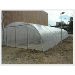 Serre tunnel PRO - Serres Natural - largeur 6m avec bâche enterrée et demi-pieds droits