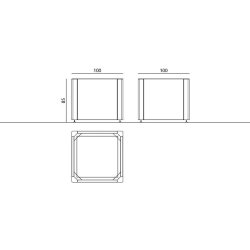 Lido 130206 - Jardinière en acier verni - Komserwis - Hauteur 102 cm
