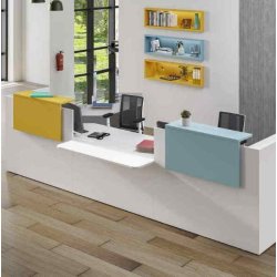 Banque d'accueil LOLA - Fabrication française - Modules personnalisables PMR et finition au choix