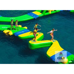 Nouveauté - Module Zigzag Wibit pour parcours aquatique gonflable - Réf A4691 - 6x3x0,8m - Capacité 4 personnes