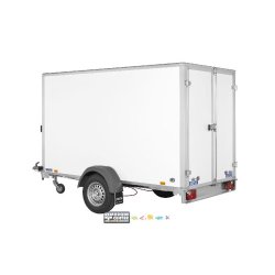 Remorque fourgon en bois SARIS - FW150 - 1 essieu roues extérieures - PTAC : 1500 Kg - 306x154xH180 cm - Reference SARIS_FOURGON_FW150