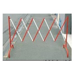Barrière de chantier extensible en acier - Dimensions ouvertes 2500 x 400 x 1050 mm - 2 coloris disponibles