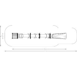 Toboggan tubulaire réf-8066573 - Hags - Hauteur 4700 mm - Longueur 11000 mm - Zone de sécurité 52 m²