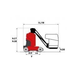 80 VJR - Nacelle élévatrice articulée Manitou - Capacité de levage 200 kg avec équipements standards et optionnels