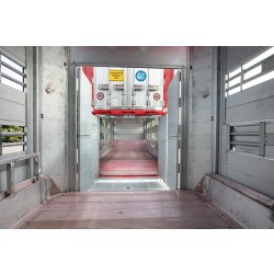 Rba22 - remorque bétaillère - Carrozzeria Pezzaioli - essieux jumelés fixes 10500 kg - structure aluminium anticorrosion - 2 à 4 niveaux hydrauliques