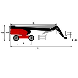 260 tj + nacelle élévatrice articulée - manitou - hauteur de travail 25.89m