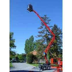 Nacelle araignée semi-automotrice 16,40m - Pneumatiques ou chenilles - LEGUAN 165 - Hauteur de travail 16,40m - Déport maxi 7,85m