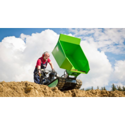 Mini dumper à chenilles - Moteur OHV thermique - Charge utile 500 kg - Marque ZIPPER