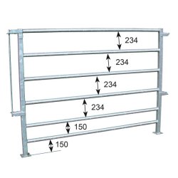 CBC 2006 - Barrière de contention agricole 6 lisses - 3m x 1,5m pour gros bovins