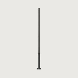 Mât d'éclairage public Quercy - Borne ronde - Hauteur 3.5 - 4.5 m - Galvanisation et Thermolaquage
