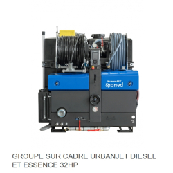 URBANJET Diesel Essence - Groupe haute-pression compact - Hydrocureuse SUR CADRE