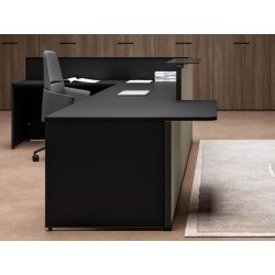 Banque d'accueil personnalisable OUTLINE - configurations variées et design moderne