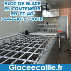 Machine à glace en bloc conteneurisé pour 3 à 10 t de bloc de glace par jour