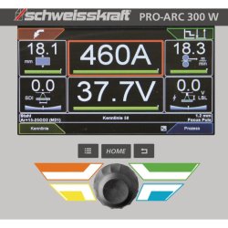 Poste à souder à arc pulsé MIG/MAG Schweisskraft 400 WS - chariot Profi et panneau de commande en haut - 1086540