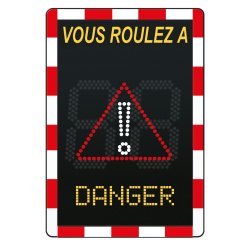 Radar pédagogique solaire Viasis Lite - 3 couleurs d'affichage, 2 textes, écran LED haute visibilité
