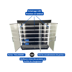 Vitrine réfrigérée verticale à portes LAZIO - EUROVITRINE - 4 dimensions disponibles - portes double-vitrage sans armature