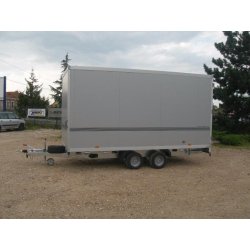 Remorque fourgon - Humbaur 5216 / 5224 - 2 essieux freinés, panneaux sandwich 45 mm, PTAC 3000 kg