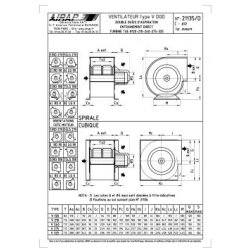 V DOD - Ventilateur centrifuge industriel Airap - double ouïe, turbine à action, pales embouties TUE