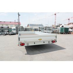 Remorque plateau - HUMBAUR HN 355225 GR - 2 essieux, roues surbaissées, ridelles alu, 5220x2470 mm