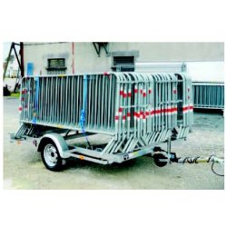 Remorque porte-barrières ECIM - Adaptée pour barrières de ville 2m et 2,5m, PTAC 750 kg, châssis galvanisé