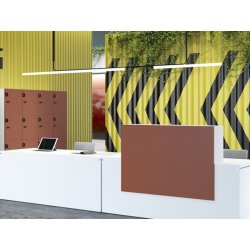 Banque d'accueil professionnel NEW PANO - design modulable avec accessoires personnalisables