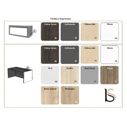 Bureau comptoir bas avant - Ofitres : accueil design - 129, Blanc, Non, Beige brillant