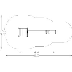 Toboggan 0.45/2.2m avec plate-forme - Réf 8066799 - HAGS