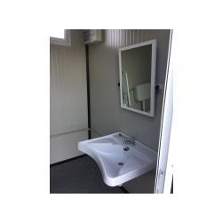 Monobloc wc pmr + 2 urinoirs ext raccordable 205cm x 205cm x 247cm