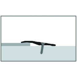 Rampe d'accès discrète Romus - pour revêtements fins 2,5-5 mm avec vis et chevilles