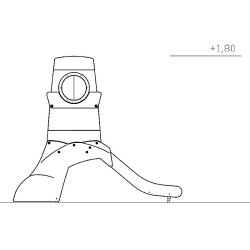 Toboggan Portland réf-8057515 - Hags - Tranche d'âge 1-3 ans - 2080 mm de longueur