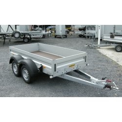 Remorque utilitaire d'une grande qualité de fabrication à 2 essieux freinés 1000 kg - humbaur - 2348