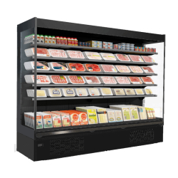 Vitrine réfrigérée verticale murale PENCIL EFFICIA NOIRE - 1m, 5 niveaux, sans porte, noir