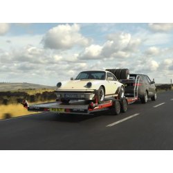 Remorque porte-voiture ouvert à double essieu pour sport automobile - A TRANSPORTER - - 130-4519-27-2-12