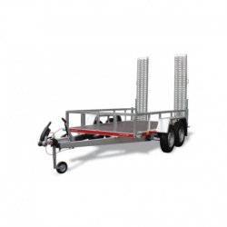 Remorque porte-engins Tema Builder 2 - PTAC 3000 kg - 2 essieux, roues 165R13C