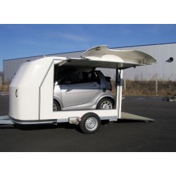 Venus - Remorque fourgon 600 kg - Vans Bardot avec pavillon polyester et options variées