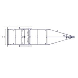 8m40-2m55 - 2x1500 kg - 3000 kg - VLEMMIX - Remorque Porte-Bateau