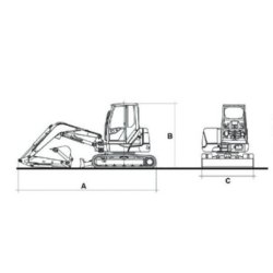 Mini-pelle 85v4 - Poids 8100 à 8150 kg - Moteur Yanmar 4TNV98C VIK - Puissance 42.7 kW (57.7 ch)
