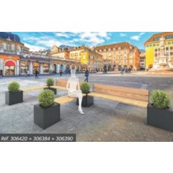 Bac à palmier SARLAT - revêtement tôle d'acier galvanisé ou bac acier amovible avec anneaux inclus