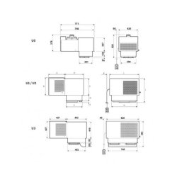Chambres froides Monobloc plafonnier - Température négative BT - Référence: MPTN005-U0