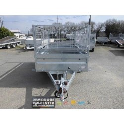Remorque polyvalente Lider Robust 2m50 - 1 essieu freiné - PTAC : 1300 kg - 253 x 134 x H50 cm - Référence 34392