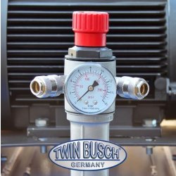 Tw2822 l - compresseur à air - cuve horizontale 500 l - twin busch - 880 l / min