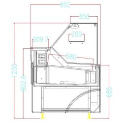 Vitrine réfrigérée positive 158L WESLEY 2.0 Combisteel