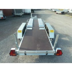 Remorque porte-engins VSN - 2T - 4m - 2 essieux - châssis galvanisé et rampes acier
