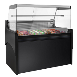 Vitrine réfrigérée avec service-arrière 128 x 98 cm et 1 réserve réfrigérée