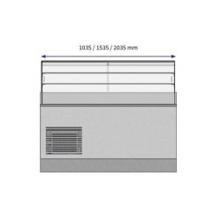 Vitrine neutre pour pâtisserie et sandwichs - Perla 150 N - Référence: PERLA 150 N SD