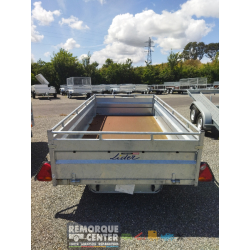 Remorque Lider ROBUST 300 x 150 x 50 cm - 2 essieux freinée - PTAC 2500 Kg - Référence 38398