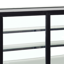 Vitrine réfrigérée pour comptoir - façade vitrée incurvée - LCT-C - éclairage LED - finition inox