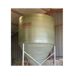 Silo d'aliment d'élevage incolore à ouverture totale - Capacité 9 à 16m3 - Ø2325