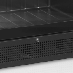 Vitrine réfrigérée noire - finition élégante - SCU1425 FRAMELESS - porte vitrée réversible et froid ventilé